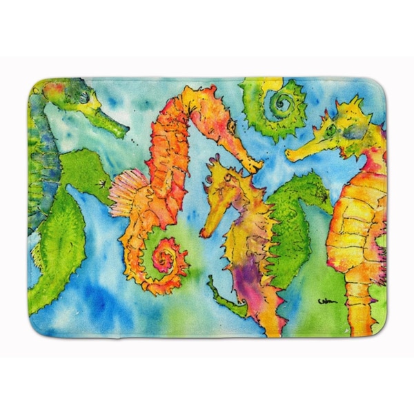 Carolines Treasures Seahorse Machine Washable Memory Foam Mat 8546-RUG - main
